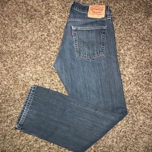 Levi’s 514 slim straight distressed jeans 33x32